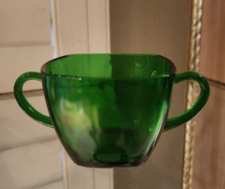 MCM Creamer & Sugar Set Emerald Green Anchor Hocking RSV|66176