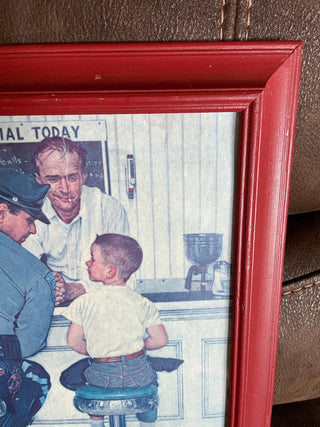Norman Rockwell Red Framed "The Runaway"~MTS|85163