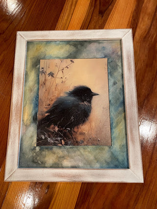 Hand Painted Mat /Framed Bird Nesting ~MTS|102430