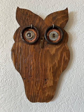 Handmade Reclaimed Wood Owl Wall Plaque RSV|108163