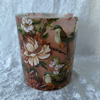 soy candle, bird & flower design RSV
