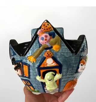 Vintage Dakin by Applause Halloween Haunted Ghost Ceramic Candy Dish Bowl #47 VV MTS