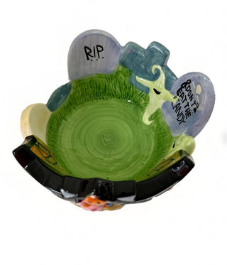 Vintage Dakin by Applause Halloween Haunted Ghost Ceramic Candy Dish Bowl #47 VV MTS