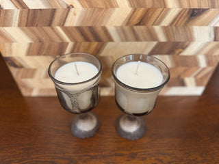 HANDMADE UPCYCLED CANDLE SMOKEY GOBLET SCENT LOVE SPELL