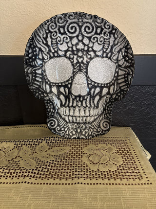 Black and White Sugar Skull Searving Dish - RCD