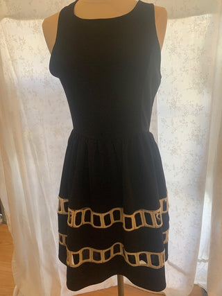 171 Vntg Anthropology Everleigh black cocktail dress MTS
