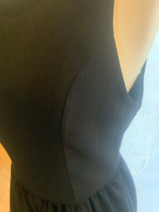 171 Vntg Anthropology Everleigh black cocktail dress MTS