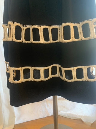 171 Vntg Anthropology Everleigh black cocktail dress MTS