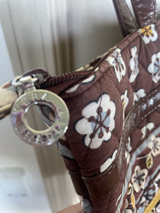 Large Brownw Flowers VERA BRADLEY Bag|96693