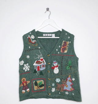 Christmas Gingerbread Man Waistcoat / Vest Small #63 VV MTS|130863