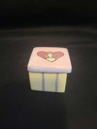 2" Square "Joy" Trinket Box w/Lid RCD