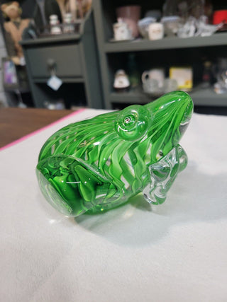 Murano Green Art Glass Frog RCD