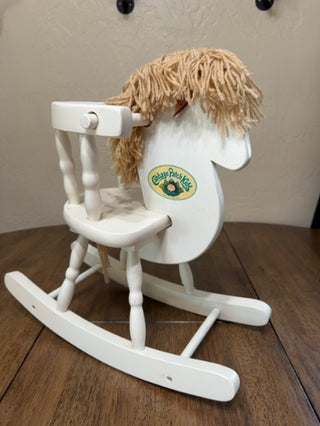 Vintage 1986 Coleco Cabbage Patch Kids Wooden Rocking Horse