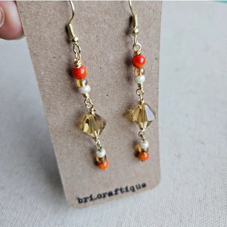 SALE - bri.craftique - Coral Beaded Dangles