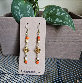 SALE - bri.craftique - Coral Beaded Dangles