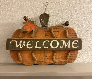 Rustic Fall Pumpkin Welcome Sign RSV|127373
