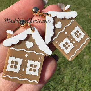 Gingerbread House Earrings MTS|128799