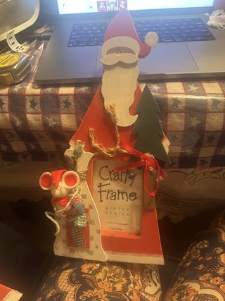 Wood Craft Santa frames 3 1/2 X 5 insert picture frames #47 VV MTS|126227