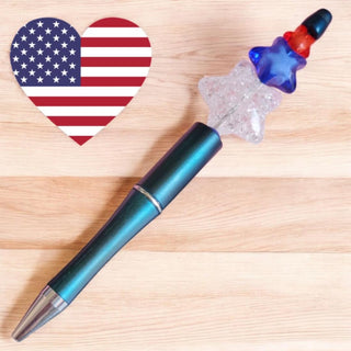 Beaded Refillable Pen Stars and Stripes RSV|83892
