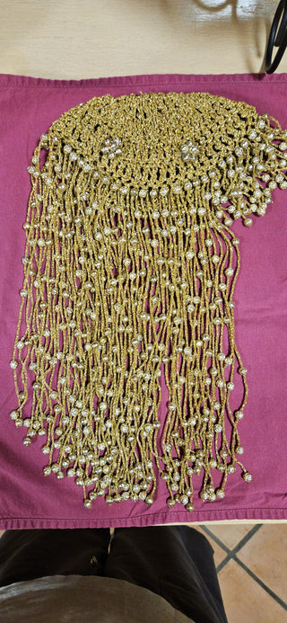 Egyption gold beaded headress, costume, RSV|104921