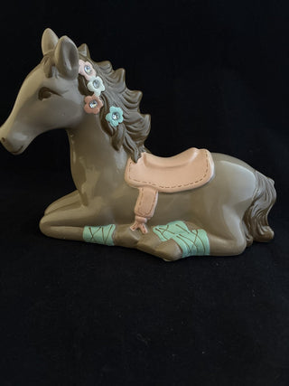 Retired Horse ceramic bank RCD