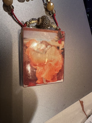 Vintage Art Deco necklace Flaming June by Lord Leighton 1895, Susan Scolastico jewelry #62 VV MTS|67546