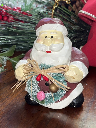 Santa with Wreath Christmas Ornament RSV|128194