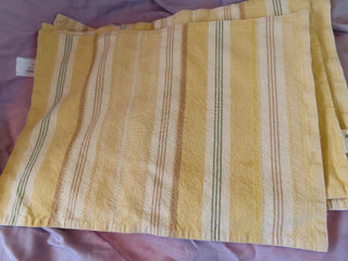 set of 6 placemats yellow striped RCD