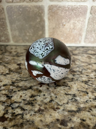 Paperweight, Green, Pink, and  White Glass   MTS|95988