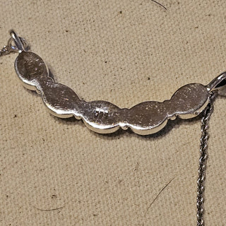 Sterling pink oyster turquoise necklace 18 in L