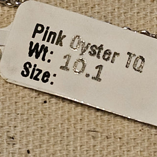 Sterling pink oyster turquoise necklace 18 in L