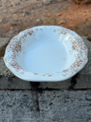 JP Antique Victorian Stratford J.H.W. & Sons Brown Floral Transfer Ware Oval Platter 9 1/2” x 7 3/4”. c1893