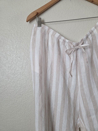 NEW! H&M 100% linen striped pants RSV|163882