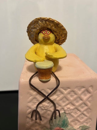 #670 Shelf Sitter Yellow Bird & Bongo RSV|15409
