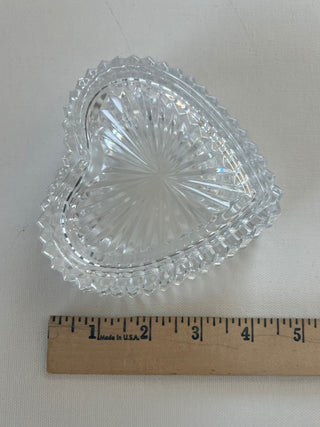 Glass heart trinket dish RSV|80637