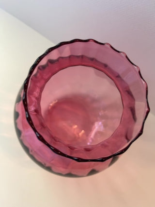 Cranberry Ball Vase by Pilgrim Glass