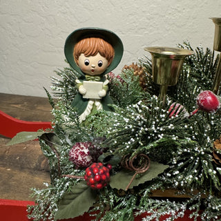 Vintage Christmas Sleigh Candleholder Centerpiece RCD|125363