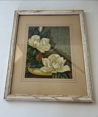 Vintage magnolia framed print RSV