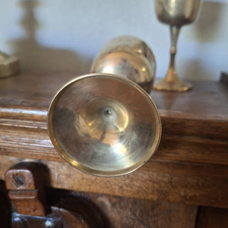 Pair of Vintage Brass & Silver Engraved Goblets|99750