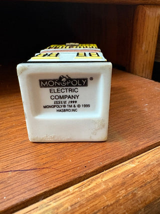 Monopoly Electric Co., hinged trinket box, porcelain, 1999, 3.25"