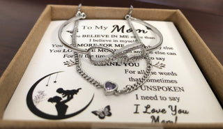 Infinity Mom Violet Jewel Heart Bracelet RSV B22|106384