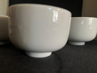 SET OF 6 WHITE PORCELAIN TEA CUPS WITH BASE 2"T X 3"W (KJS) RCD|81269
