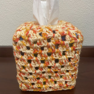 Orange Peach Crochet Tissue Box Cover RSV|112568