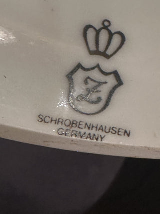 Vintage Schrobenhausen Germany Blue white Lion Lidded Beer Stein #47 VV MTS|119248