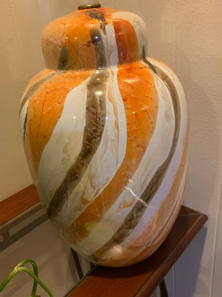 Mid Century Glazed Ginger Jar lamp (each)|134387