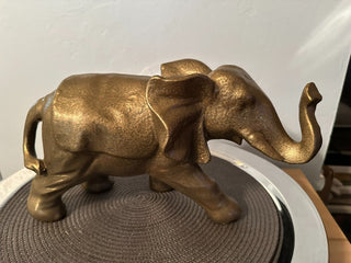 Elephant 8x13 Gold Ceramic Bull|52452