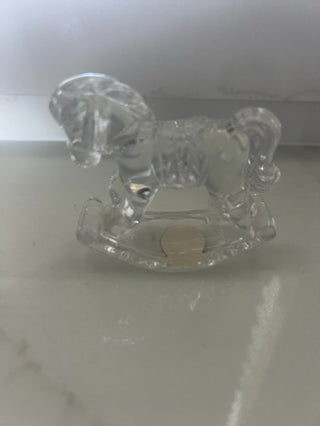 vintage Princess House crystal rocking horse figurine