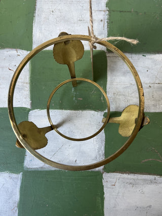 VTG 1960's Brass Seashell Gazing ball Stand F&M|98727