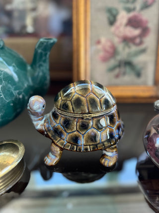 Vintage ceramic turtle trinket box|71935