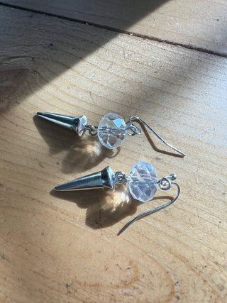 Punk style spike earrings dangle MTS